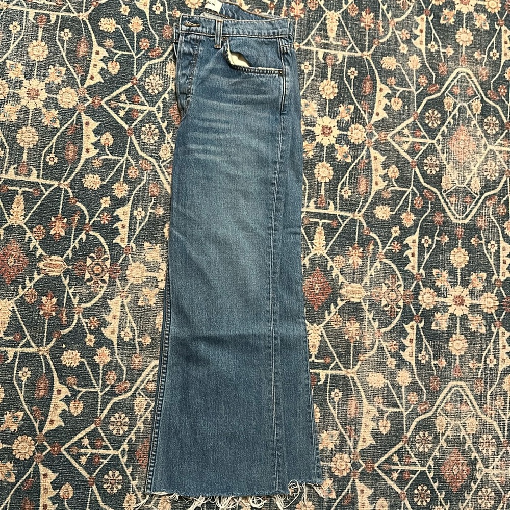 Reformation mid crop flare jeans